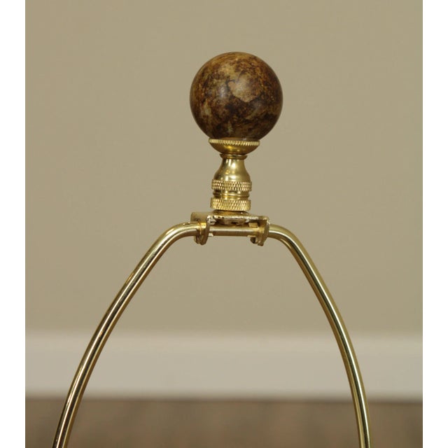 Asian Style Marble Table Lamp with Shade For Sale In Philadelphia - Image 6 of 13