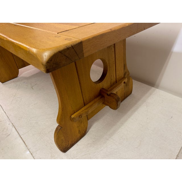 Brutalist Rustic Alpine Oak Dining Table, 1970s For Sale - Image 10 of 16