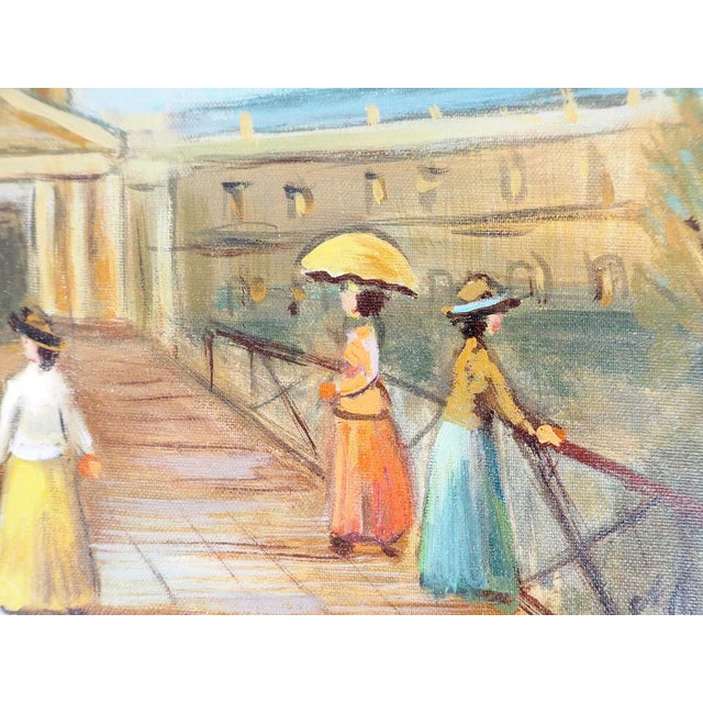 Michel Pabois, Paris, The Institut de France Which Leads to the Seine, Original Oil on Canvas For Sale - Image 6 of 8