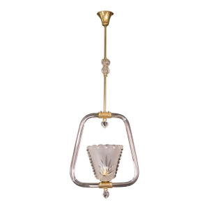 Liberty Barovier and Toso Attributed Pendant, 1940s