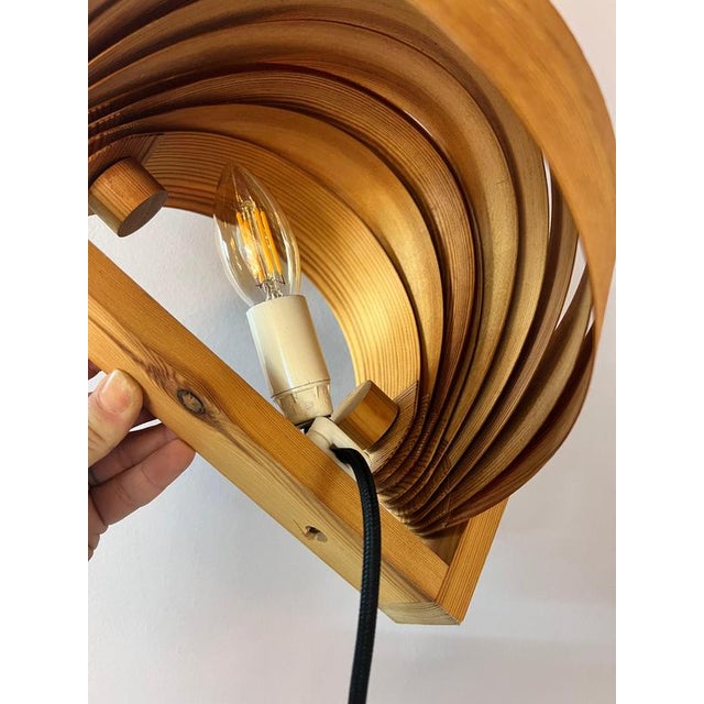 Wood Wall Lamp by Hans Agne Jakobsson for Translandia For Sale - Image 7 of 11