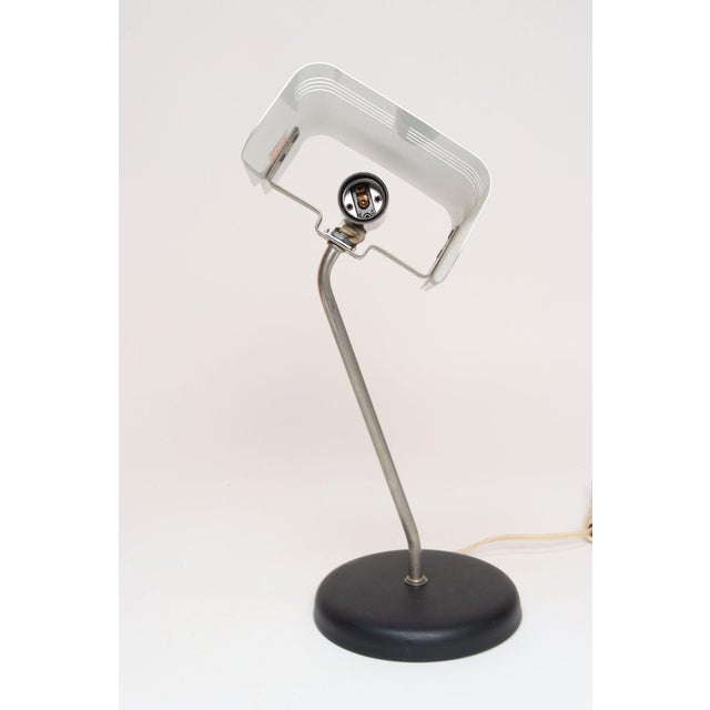 Vintage Italian Aluminum Table Lamp With Swiveling Shade by Targetti Sankey For Sale - Image 9 of 18