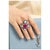 Bochic "Capri" Vintage Ruby, Amethyst & Blue Topaz Ring Set In 18K Gold & Silver Natural Amethyst 2.00 carats Natural Blue...