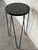 1970s Black Stone Mosaic Top Plant Pedestal With Metal Hairpin Legs Vintage 1970s For Sale - Image 5 of 10