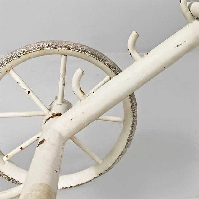 Mid-Century Italian Modern White Iron Garden Deck-Chair or Chaise Longue, 1960s For Sale - Image 14 of 18