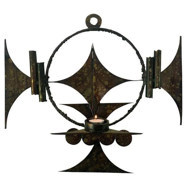 1970s Danish Brutalist Candleholder in Metal by Henrik Horst, 1970s For Sale - Image 5 of 5