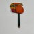 Vintage Whimsical Painted Wood Art Face Sculpture/Mask on a Stick For Sale In New York - Image 6 of 7