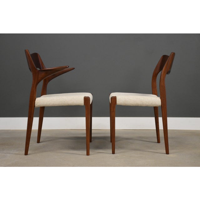 1950s Niels Moller Danish Teak Dining Chairs - Set of 4 For Sale In Boston - Image 6 of 11
