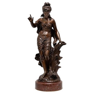 Large Bronze Sculpture attributed to Auguste Moreau, 19th Century For Sale