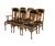 Victorian Antique Victorian Set of Six Tiger Oak Dining Chairs Leather Seats & Headrests For Sale - Image 3 of 12