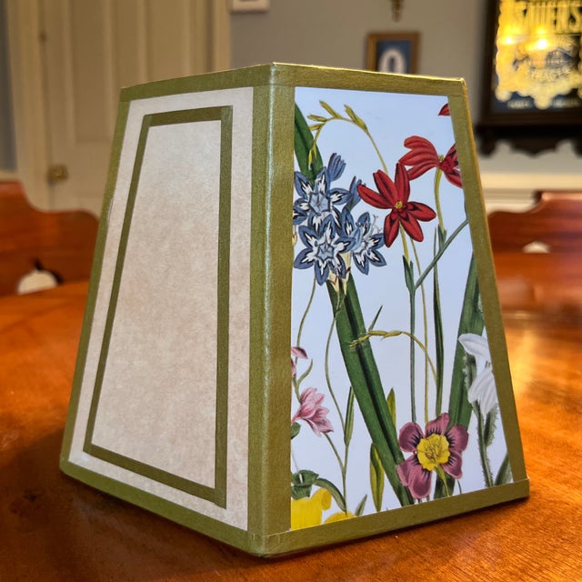 Vintage Botanical Hexagon Lamp Shade For Sale - Image 4 of 12