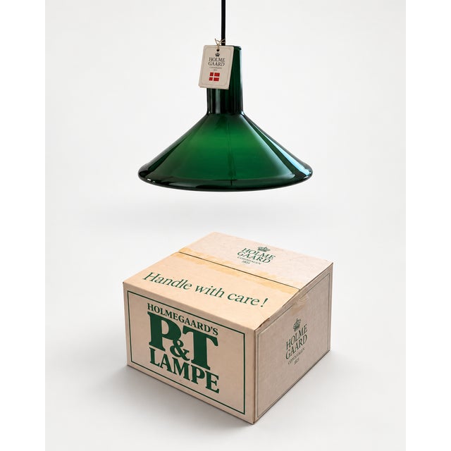 Green P&T Pendant Lamp by Michael Bang for Holmegaard, 1970s For Sale - Image 12 of 12