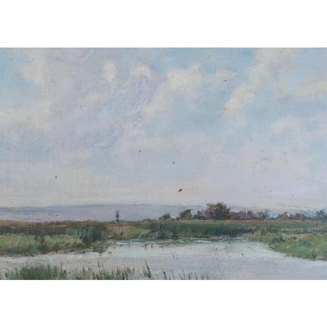 Ukrainian Impressionism River Landscape Oil Painting, Sokolovsky, 1970s 34-48 For Sale - Image 4 of 6