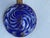 Vintage Johnathon Schmuck Signed Cobalt Blue Swirl Art Glass 94 Lid For Sale - Image 10 of 14