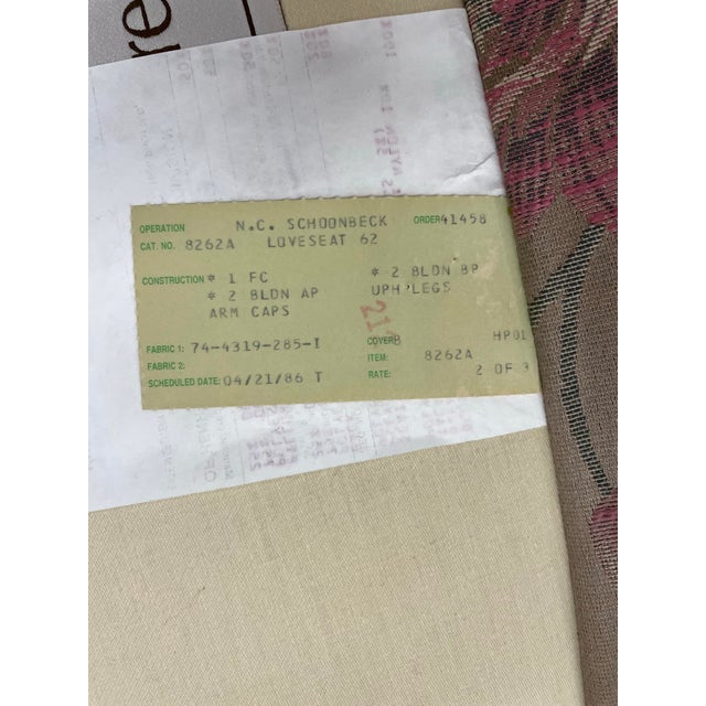 Vintage 1980s Henredon Schoonbeck Pastel Boudoir Loveseat Settee Sofa For Sale - Image 10 of 10