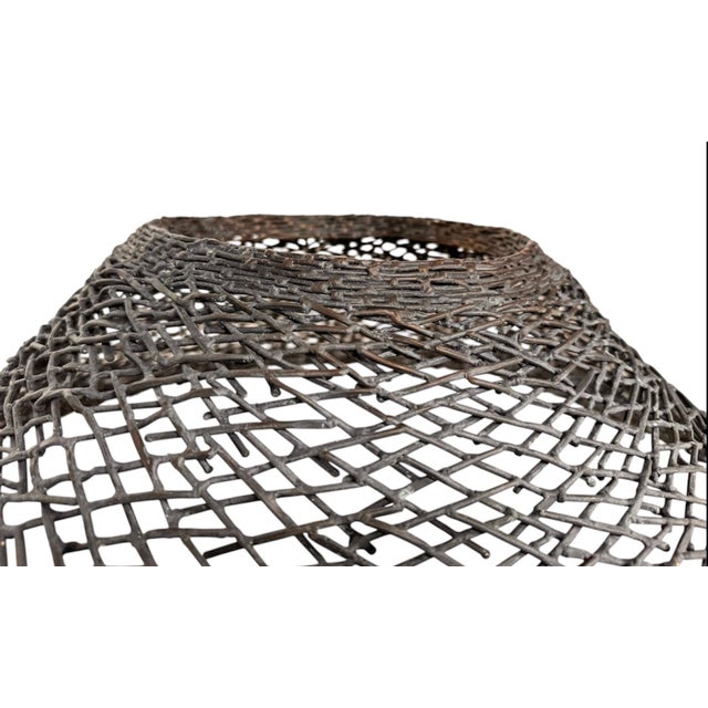 Black Michael Aram Monumental Vortex Wall Sculpture Welded Steel and Patinated Copper For Sale - Image 8 of 13
