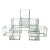 Beveled Leaded Glass Mirror 11 Cube 3 Tier Tealite Votive Candle Holder by the Working Glass, Berkeley, Ca For Sale
