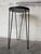 Sculpture Materials Black Stone Mosaic Top Plant Pedestal With Metal Hairpin Legs Vintage 1970s For Sale - Image 7 of 10