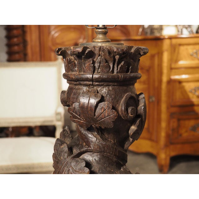 Pair of 18th Century Carved Chestnut Solomonic Column Lamps From ...