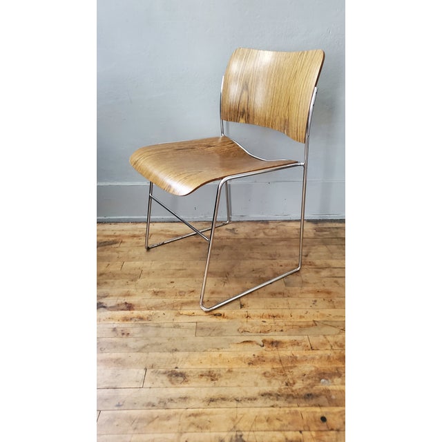 1970s David Rowland 40/40 Birch Stacking Chair Lot For Sale - Image 9 of 12