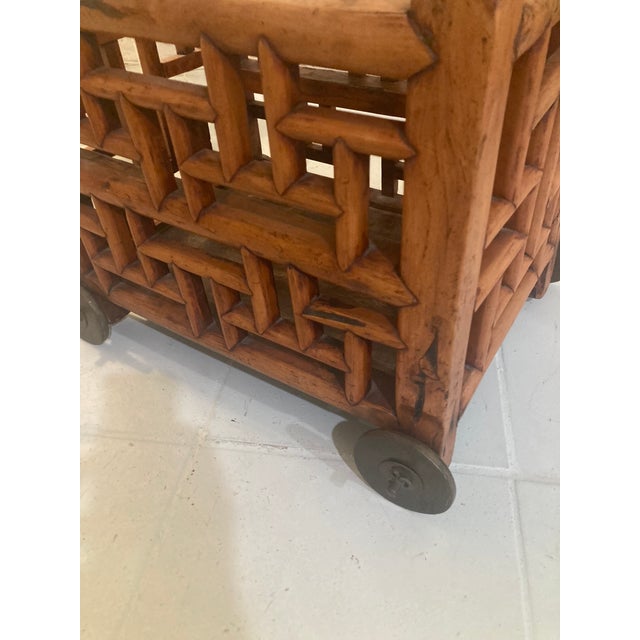 Fabulous Ming Dynasty Childs Chairs with Bronze casters and all hand carved wood details. The Horseshoe Shaped back and...