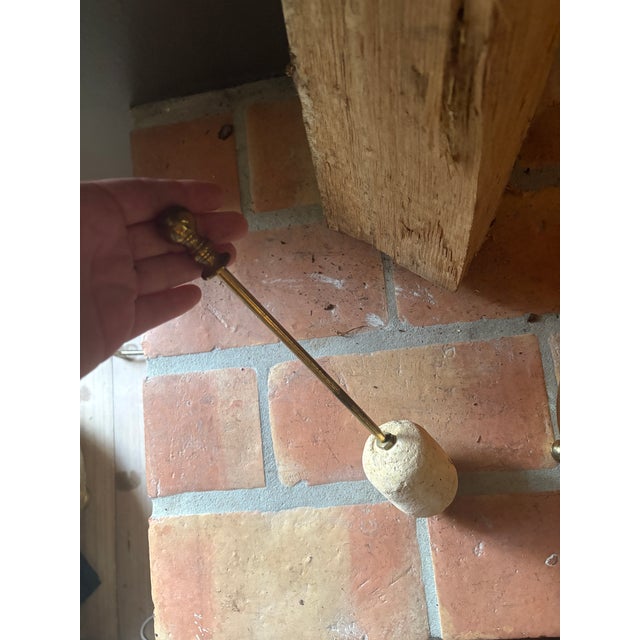 Antique Brass Ember Pot With Fire-Lighting Wand (Late 19th–Early 20th Century) For Sale - Image 4 of 9