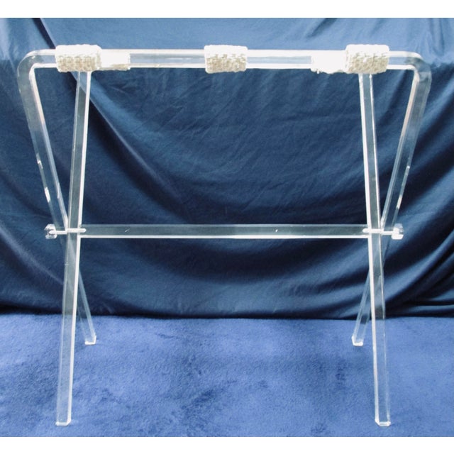 1970s Vintage Over-Sized Sheibe Acrylic Lucite Perspex Luggage Rack ...