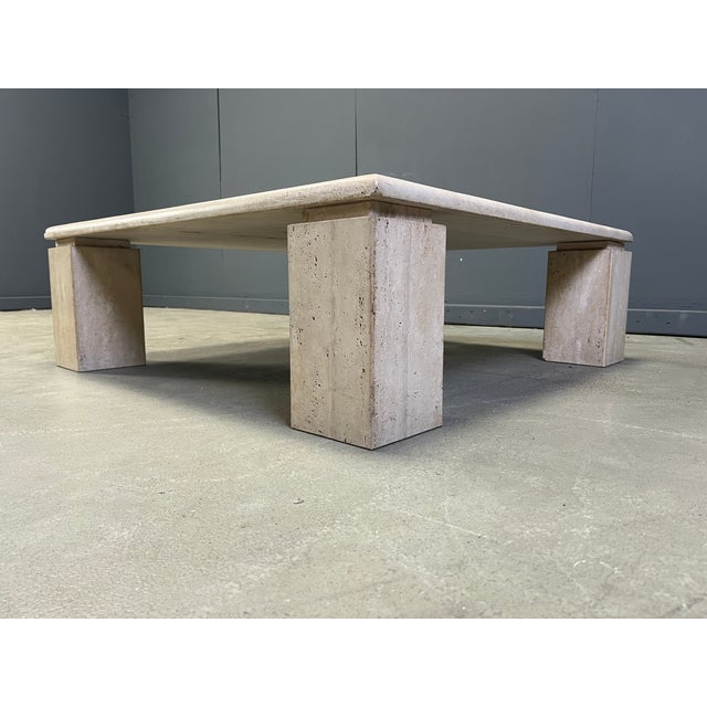 1970s Vintage Travertine Coffee Table, Italy, 1970s For Sale - Image 5 of 10