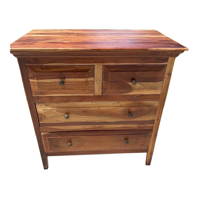 Completely Restored Solid Acacia Dresser Attributed to Nadeau For Sale