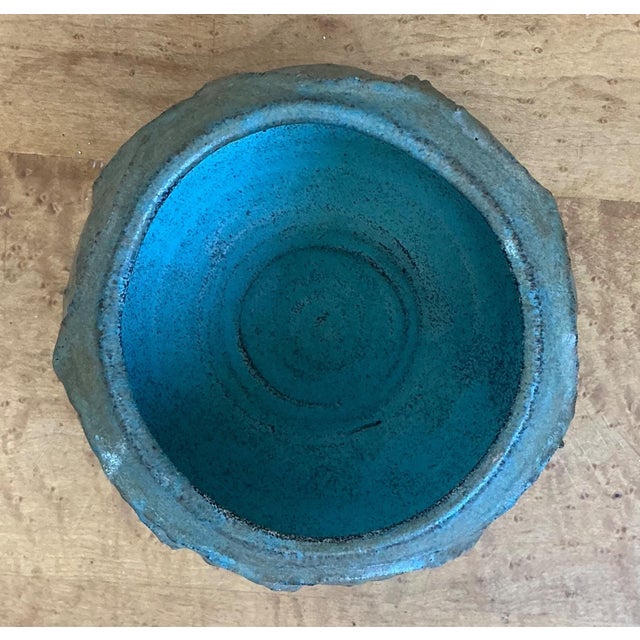 Vintage Lily Pad Motif Ceramic Bowl For Sale - Image 13 of 17