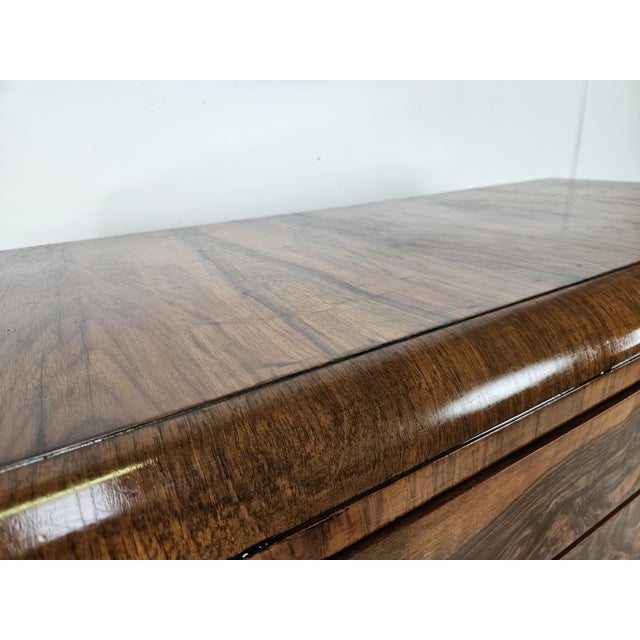 Vintage Art Deco Dresser in Walnut, 1940s For Sale - Image 6 of 18