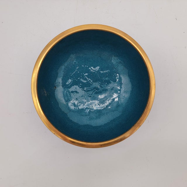 Large Blue Chinese Cloisonne Ginger Jar For Sale In Las Vegas - Image 6 of 8