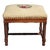 Vintage French Tan Floral Tapestry Bench Stool Decorative Nails & Bobbin Legs For Sale