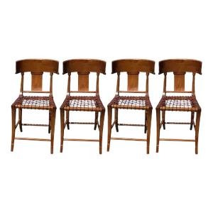 Mid Century Modern Klismos Counter Stools Set of 4