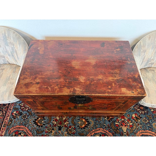 Antique Chinese Hand Painted Chest For Sale - Image 14 of 15