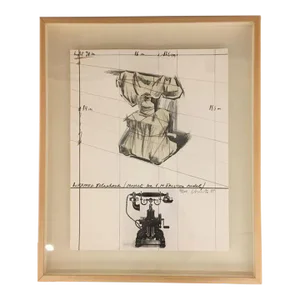 Vintage Christo Wrapped Telephone Mixed-Media Lithograph