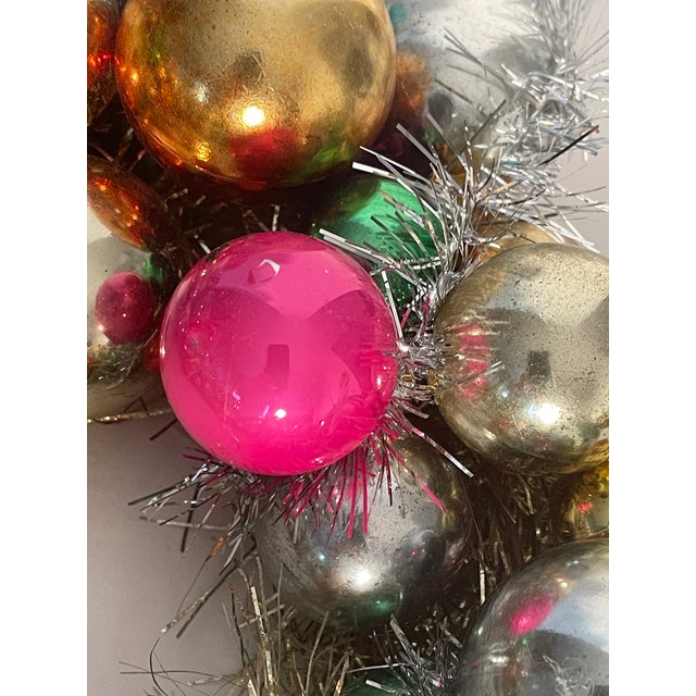 American Shiny Brite Christmas Wreath With Tensils For Sale - Image 4 of 7