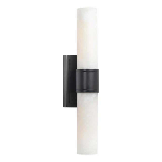 Emmett Alabaster Sconce, Oil Rubbed Bronze For Sale