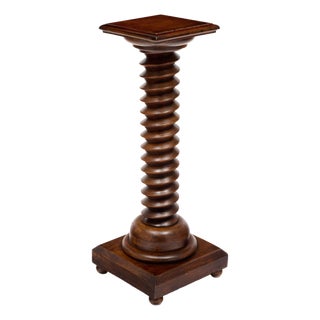 French Art Deco Period Walnut Wine Screw Pedestal, Circa 1920 For Sale
