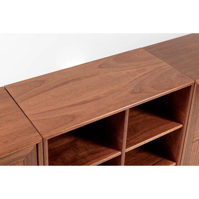 Danish Modern Modular Bookshelf Cabinet System in Teak Wood For Sale - Image 11 of 18