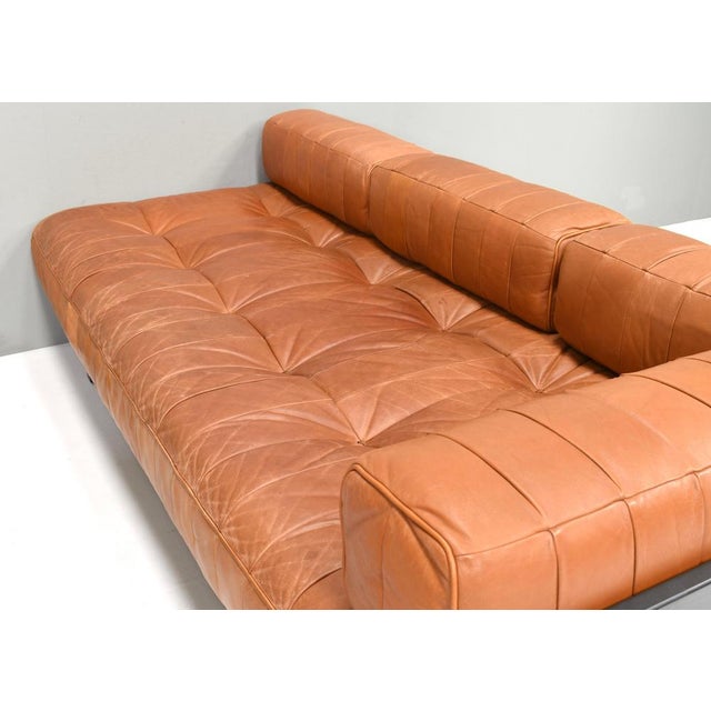 Vintage DS80 Daybed Sofa in Cognac Tan Leather from de Sede, 1970s For Sale - Image 6 of 18