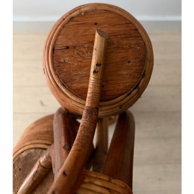 Circa 1965 Italian Bamboo and Rattan Plant Stand For Sale - Image 14 of 16
