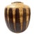 1970's Striped Stoneware Covered Storage Jar - Ken Edwards Montana Potter For Sale