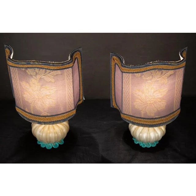 Murano Glass Table Lights from Barovier, 1940, Set of 2 For Sale - Image 3 of 8