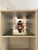 White Highboard with Circular Relief Pattern and Minibar from Belgium For Sale - Image 5 of 11