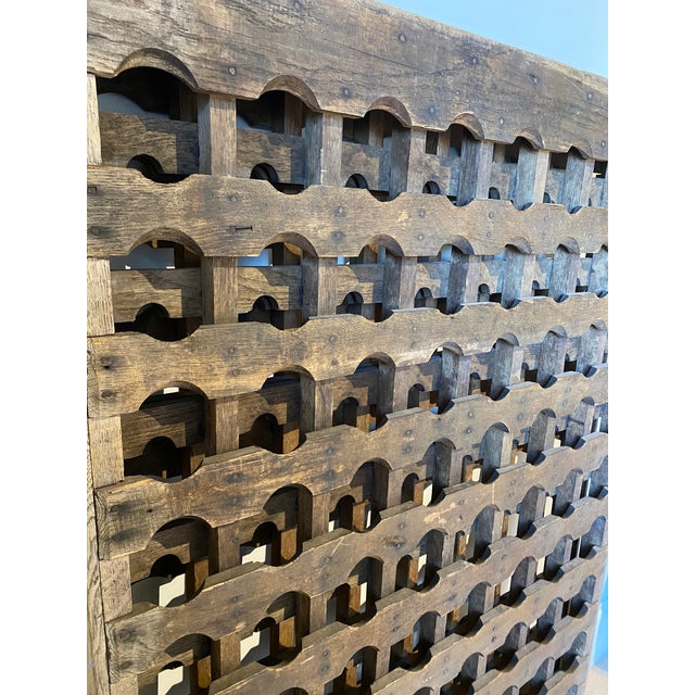 Vintage 1950s French Wood Wine Rack Chairish