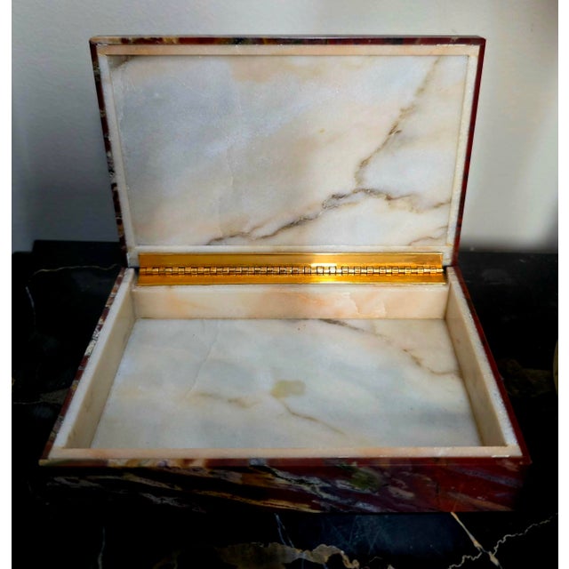 1950s Italian Red Jasper Stone Box c.1950. For Sale - Image 5 of 9
