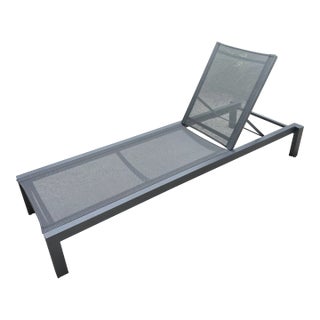 Restoration Hardware Aegean Aluminum & Mesh Stacking Chaise For Sale