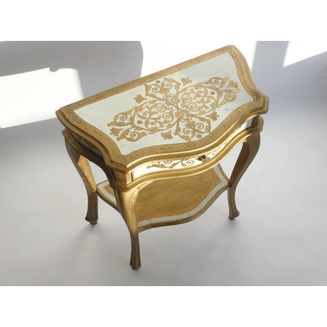 Mid-Century Modern Mid-Century Modern Gilded Florentine Wooden Entry Table, 1960s For Sale - Image 3 of 12