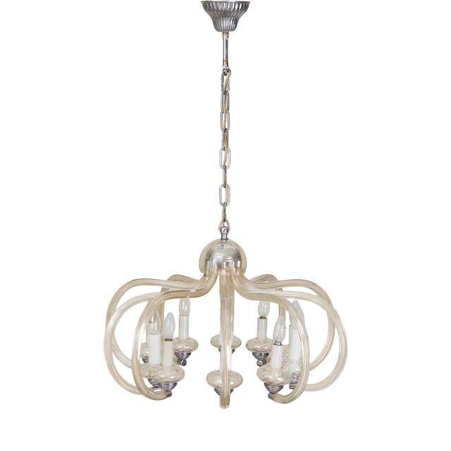 Art Deco Chandelier in Glass, Czech, 1920s For Sale